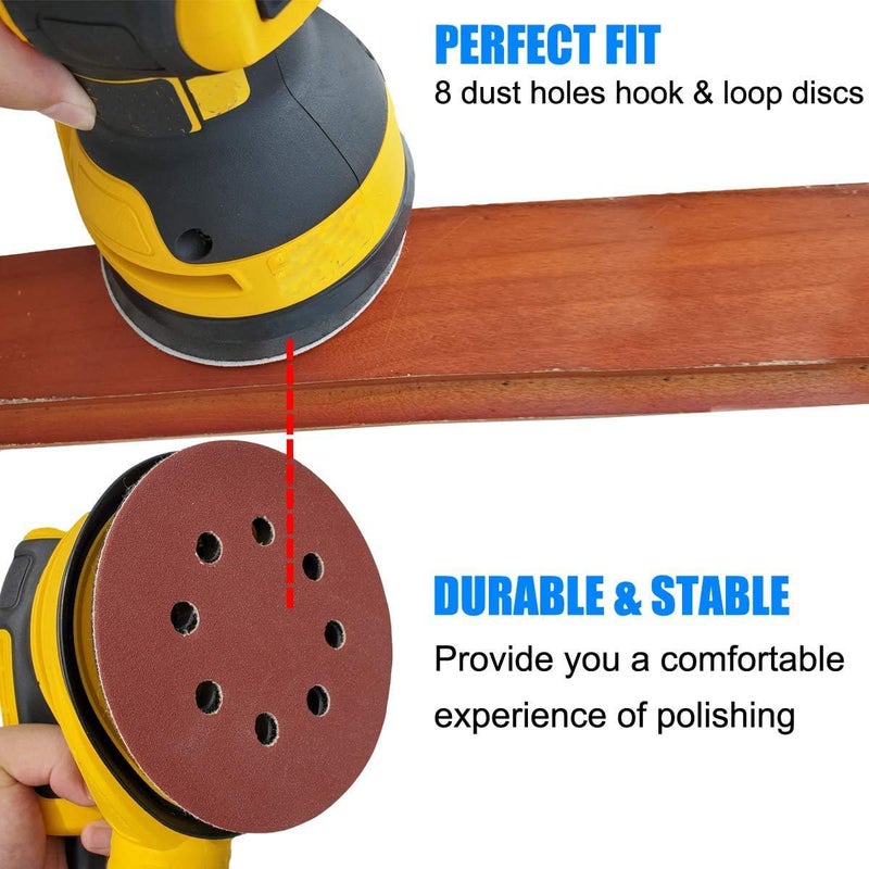 Tockrop 5 Inch 8 Hole Aluminum Alloy Hook and Loop Replacement Sander Pads for Dewalt DWE6421-B2 DWE6421-B3 DWE6423, 6423K DWE6421, 6421K, DCW210B Random Orbit Sander - 5" Sanding Backing Pad - Image 5